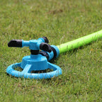 Automatic rotating sprinkler heads for garden lawns
