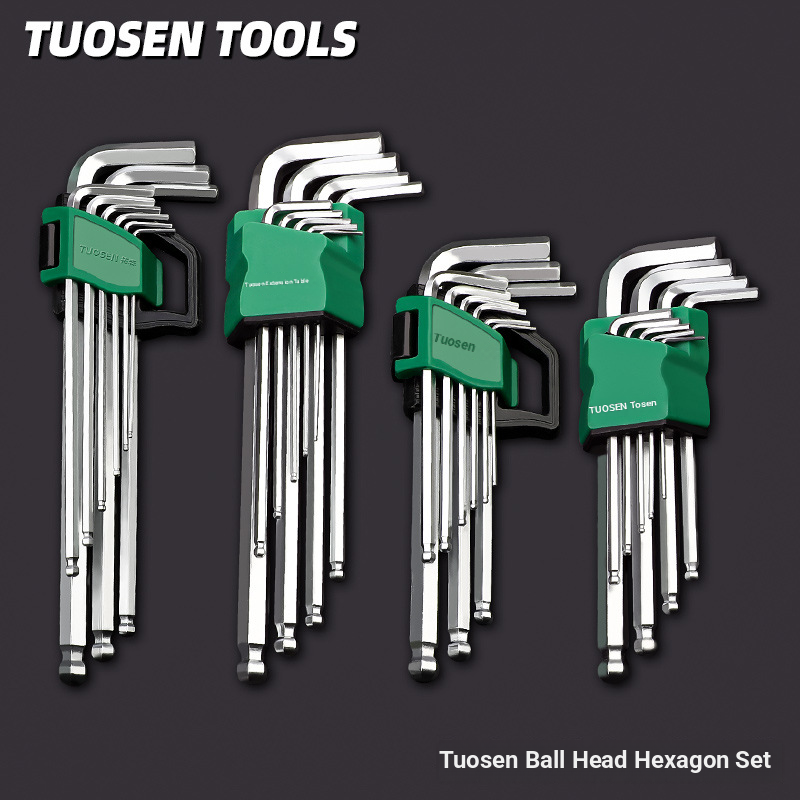 L-shaped ball head hex screw wrench set