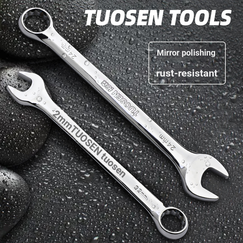 Dual-purpose wrench, double-ended manual, large-size open wrench
