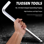 L-shaped ball-end hex wrench combination extended set