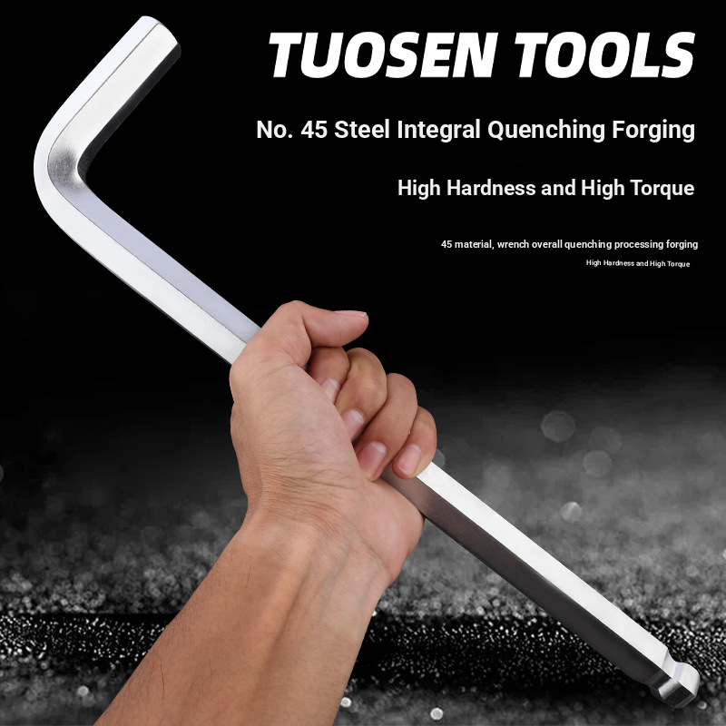 L-shaped ball-end hex wrench combination extended set