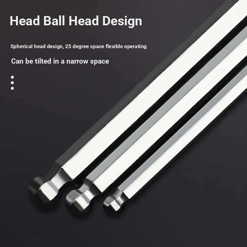 L-shaped ball head hex screw wrench set