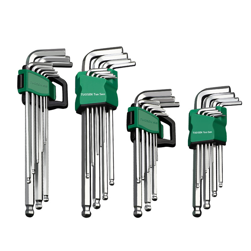 L-shaped ball head hex screw wrench set