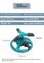 Automatic rotating sprinkler heads for garden lawns