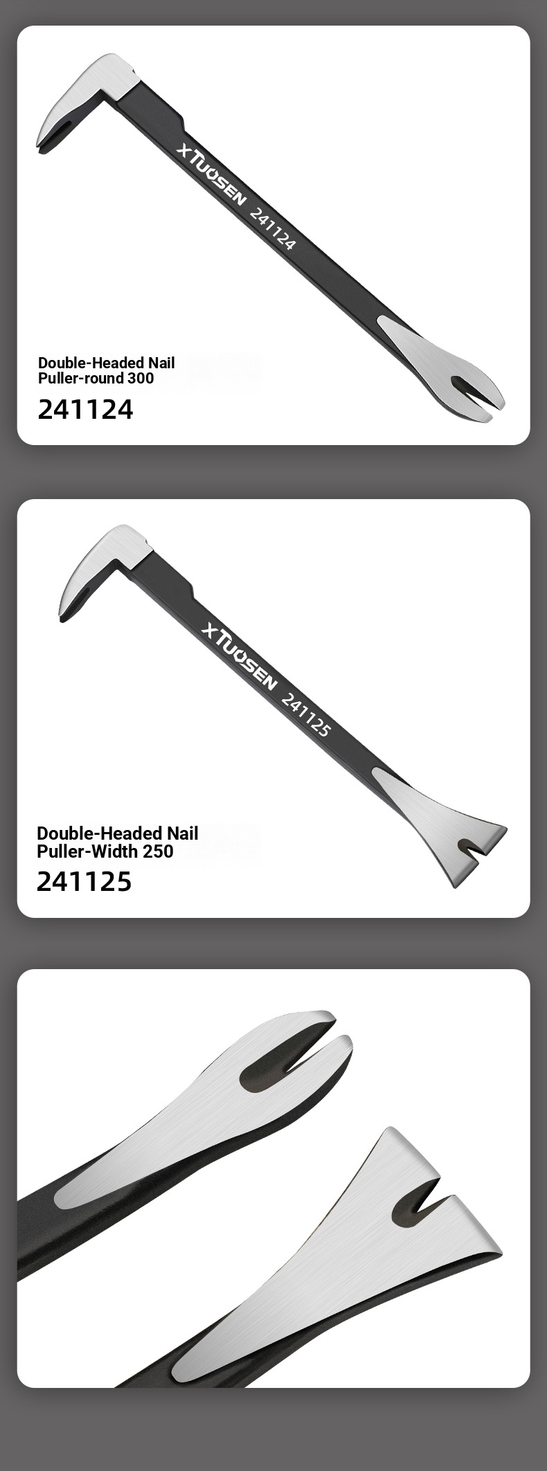 Carpentry demolition tools, wall removal, cement nails, nail pullers