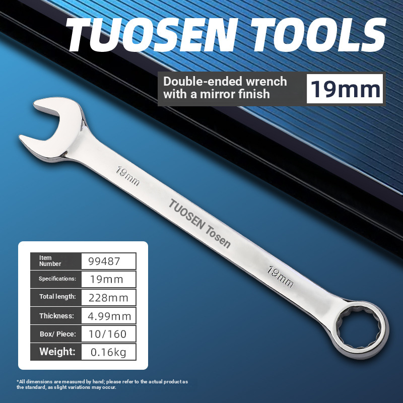 Dual-purpose wrench, double-ended manual, large-size open wrench