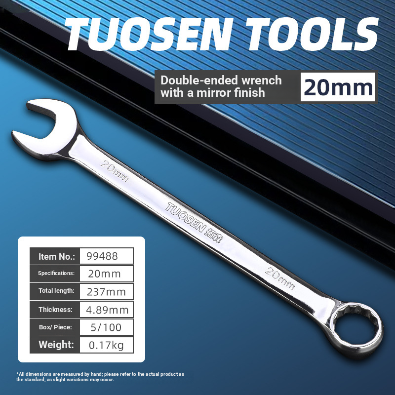 Dual-purpose wrench, double-ended manual, large-size open wrench