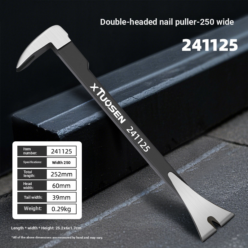 Carpentry demolition tools, wall removal, cement nails, nail pullers