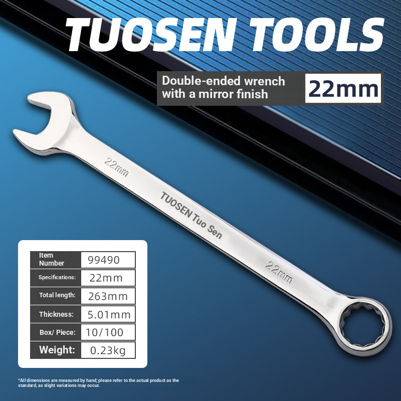 Dual-purpose wrench, double-ended manual, large-size open wrench