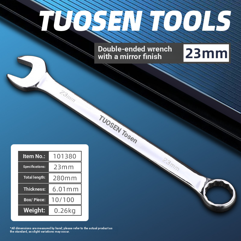 Dual-purpose wrench, double-ended manual, large-size open wrench
