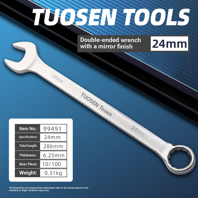 Dual-purpose wrench, double-ended manual, large-size open wrench