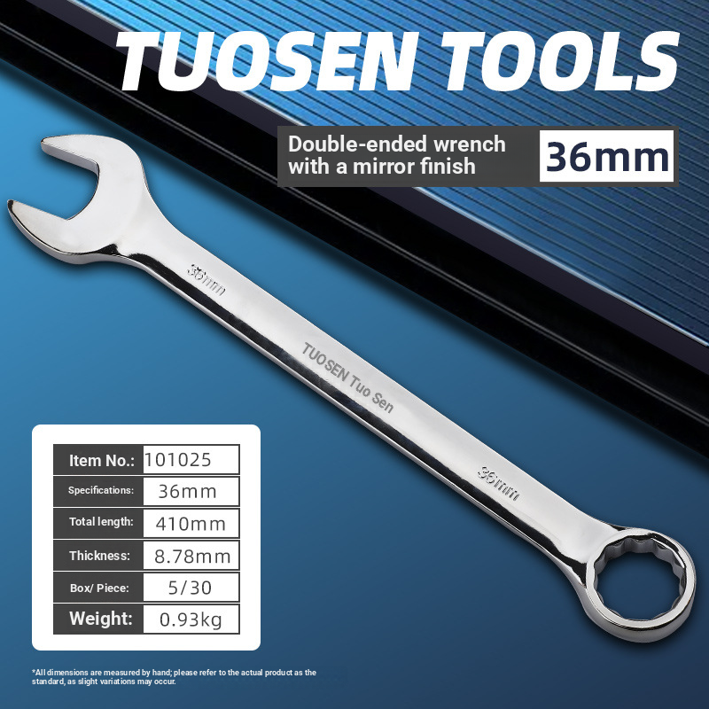 Dual-purpose wrench, double-ended manual, large-size open wrench