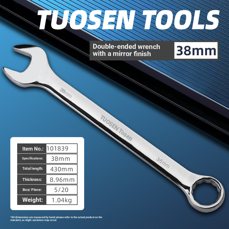 Dual-purpose wrench, double-ended manual, large-size open wrench