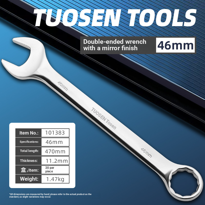 Dual-purpose wrench, double-ended manual, large-size open wrench