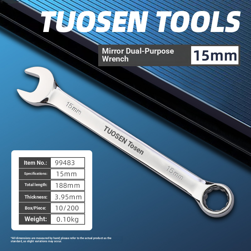 Dual-purpose wrench, double-ended manual, large-size open wrench
