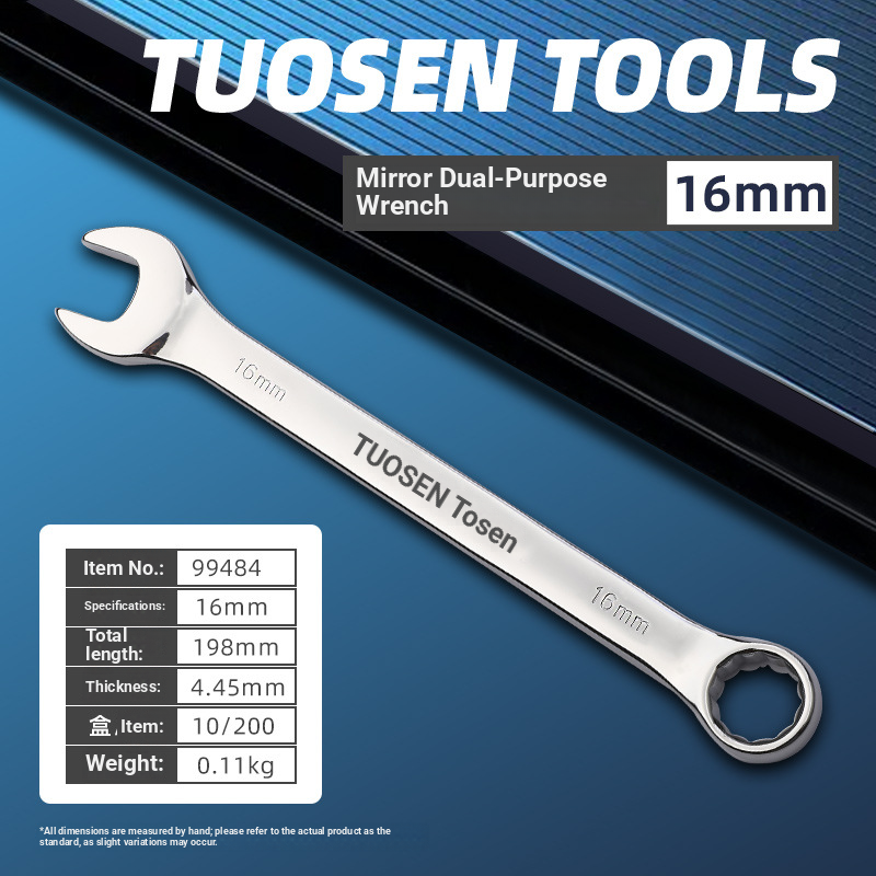 Dual-purpose wrench, double-ended manual, large-size open wrench