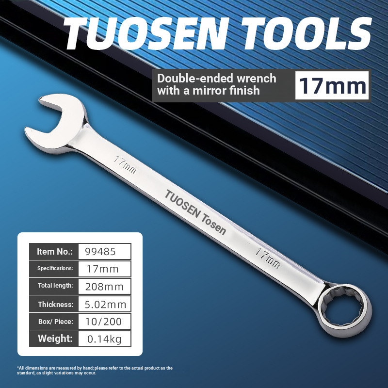 Dual-purpose wrench, double-ended manual, large-size open wrench