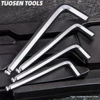 L-shaped ball-end hex wrench combination extended set
